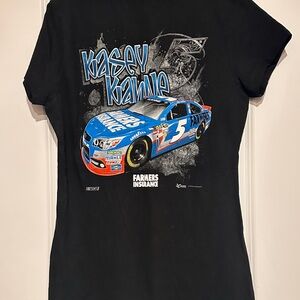 Chase Authentics Black Tee with Blue and Red Racecar Graphic